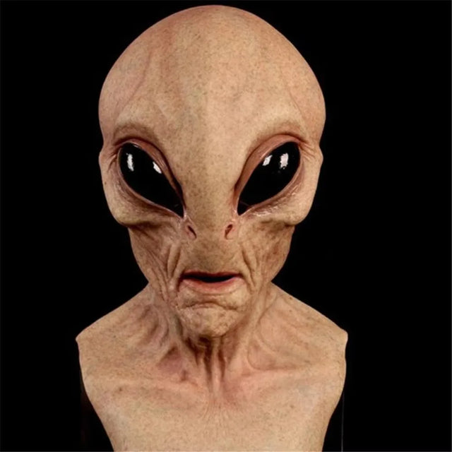 Full head alien latex UFO Halloween horror mask