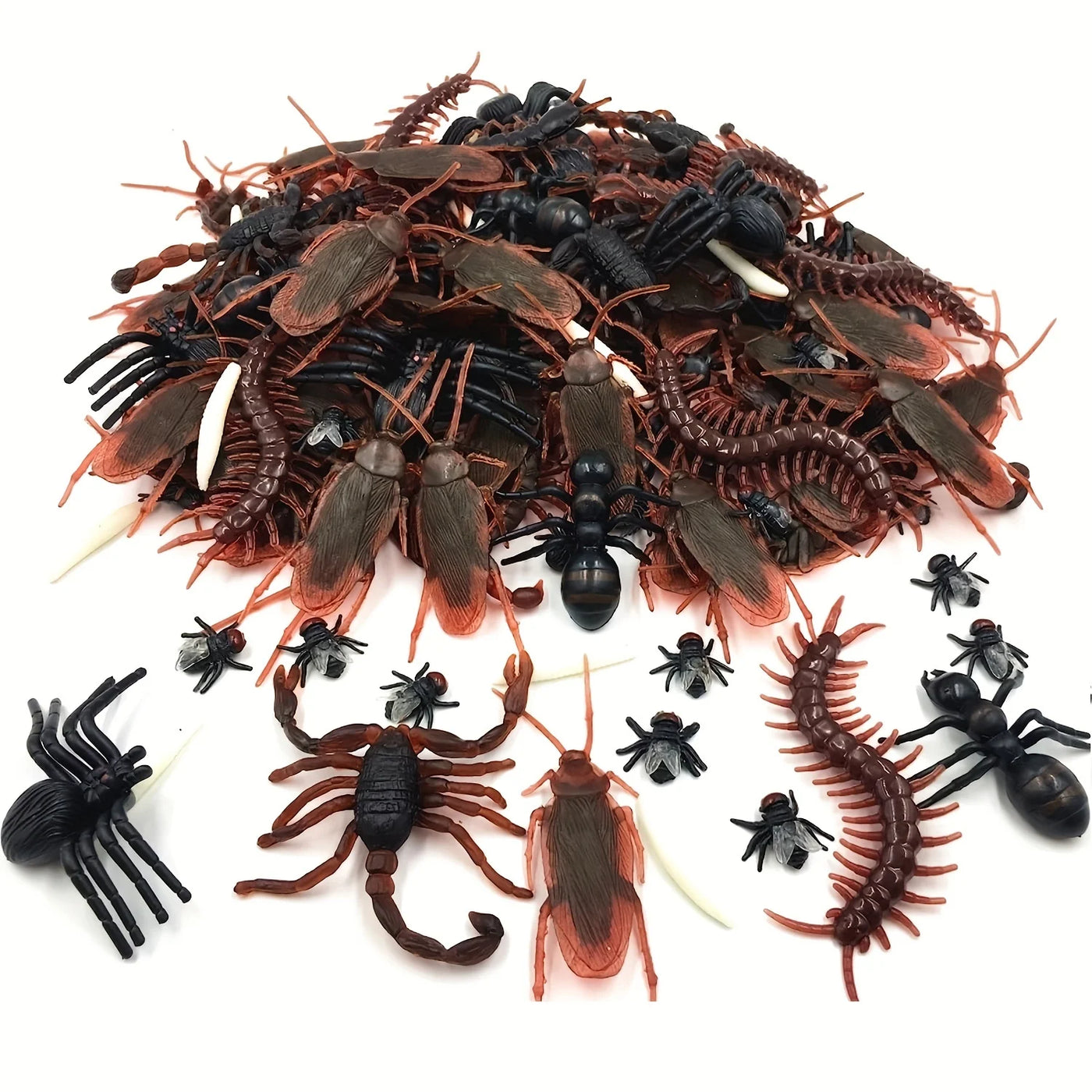 50 pack realistic fake cockroach prank bugs Halloween