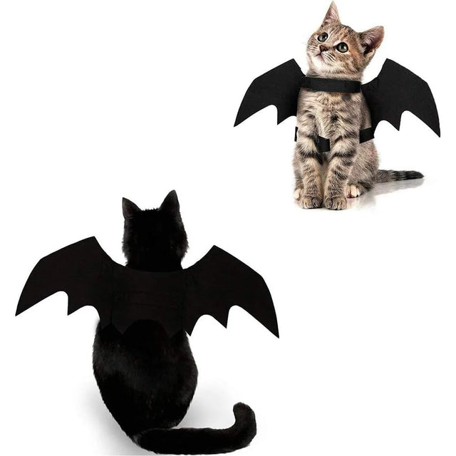 Simple lightweight bat wings pet costume for cats