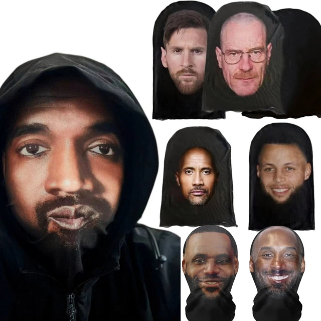 Full face visual mesh hood horror party mask
