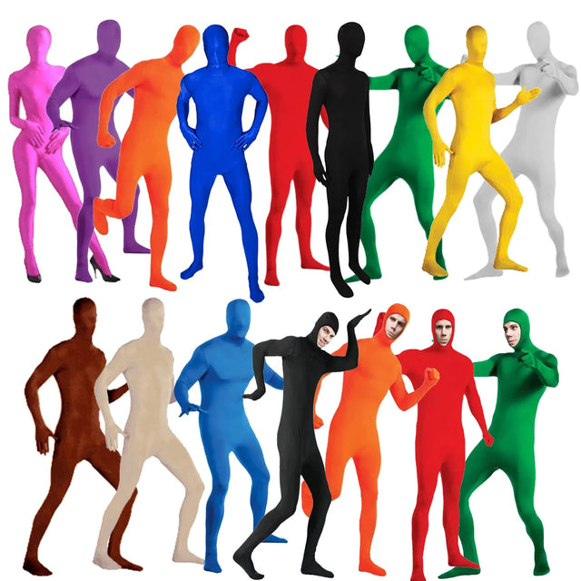 Full body zentai invisible man spandex costume suit