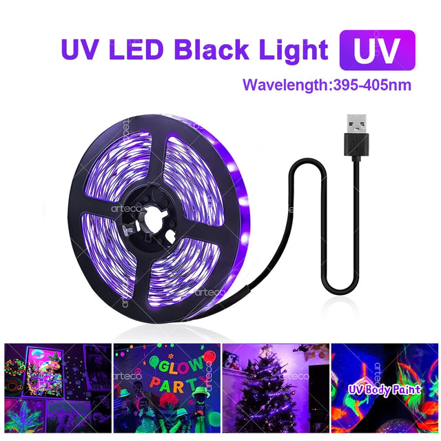 UV blacklight LED strip light for Halloween glow party