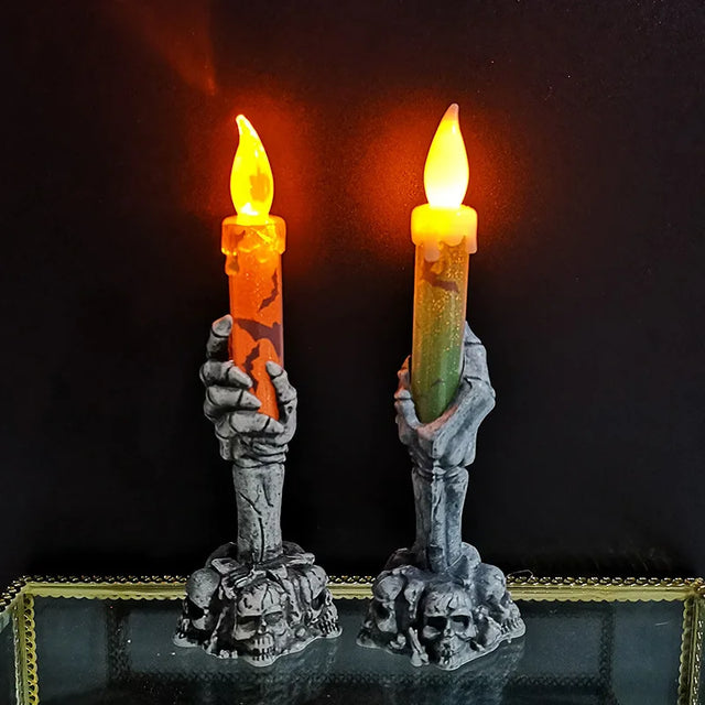 Halloween shaped candles skull ghost pumpkin set