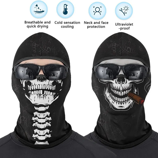 Skull balaclava full face skeleton stretch mask