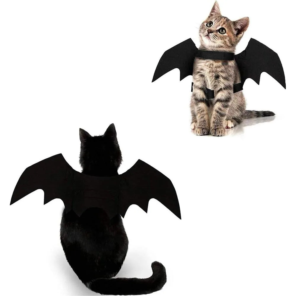 Simple lightweight bat wings pet costume for cats