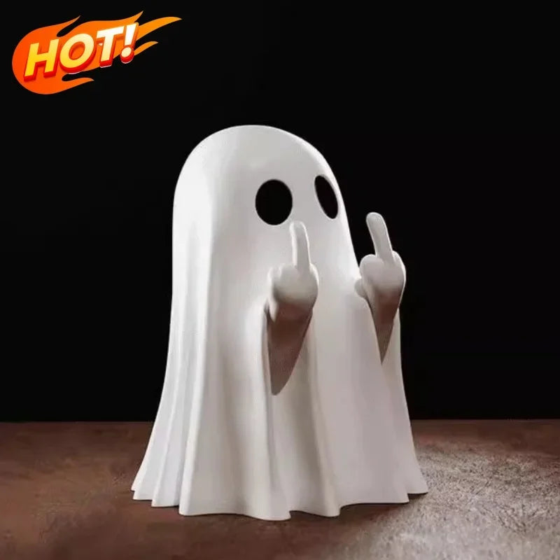 Large rude ghost statue Halloween centrepiece ornament
