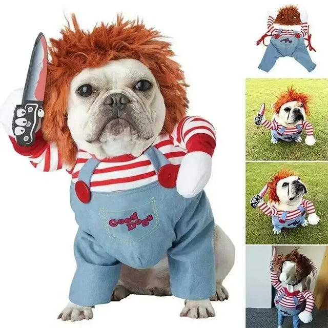 Adjustable Halloween pet cosplay costume for small and medium dogs