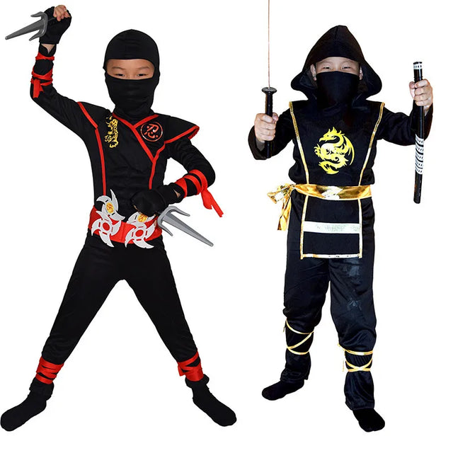 Kids deluxe ninja costume set with accessories